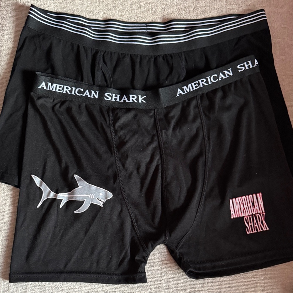 American Shark/ Merry Moments, Black Boxer Briefs Bundle, XL